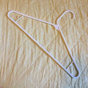 Type B 40 Pack White Plastic Hangers Set Durable Space Saving Standard Bulk